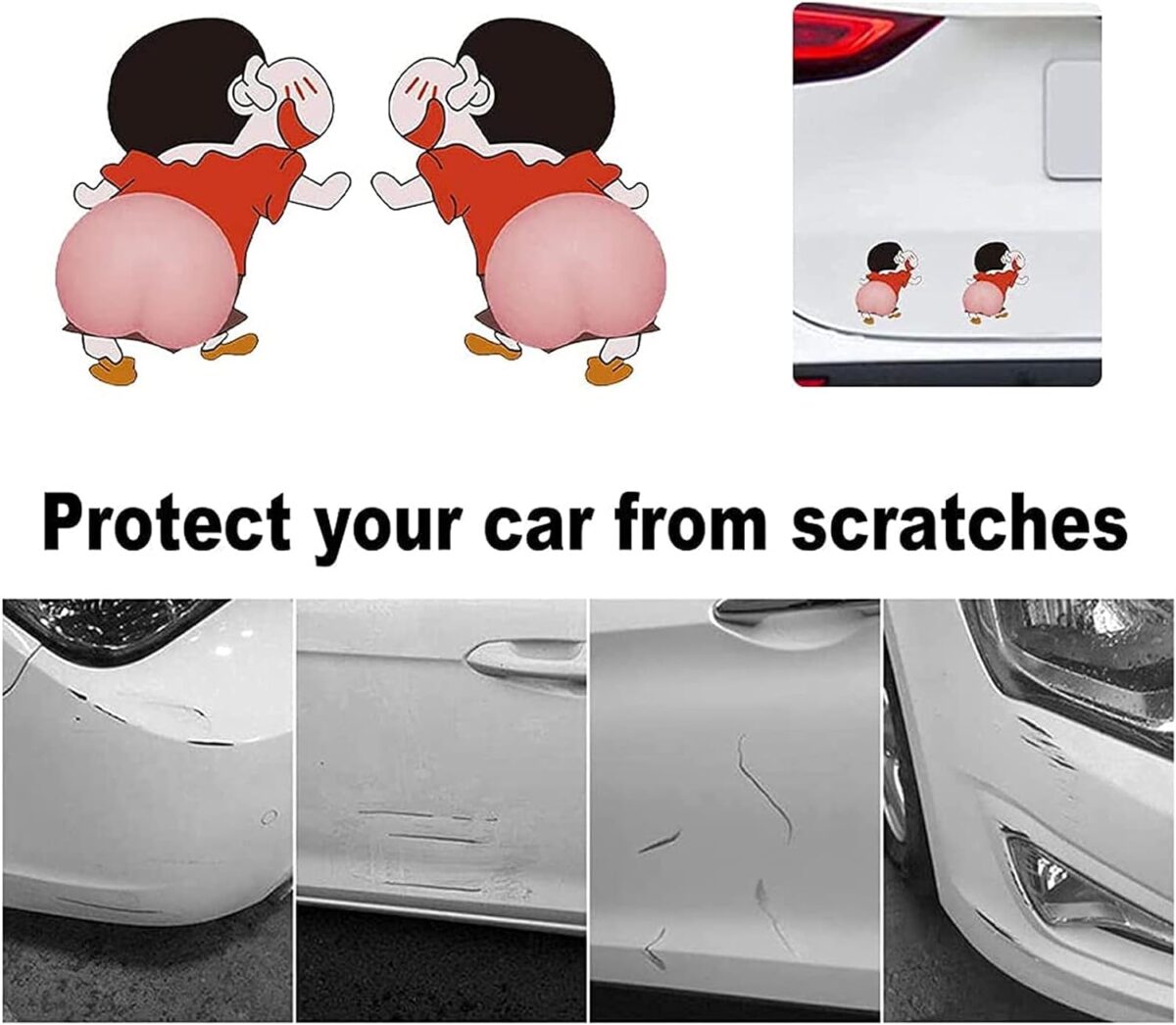 ⁦Car Anti-collision Cartoon Sticker⁩ - الصورة ⁦7⁩